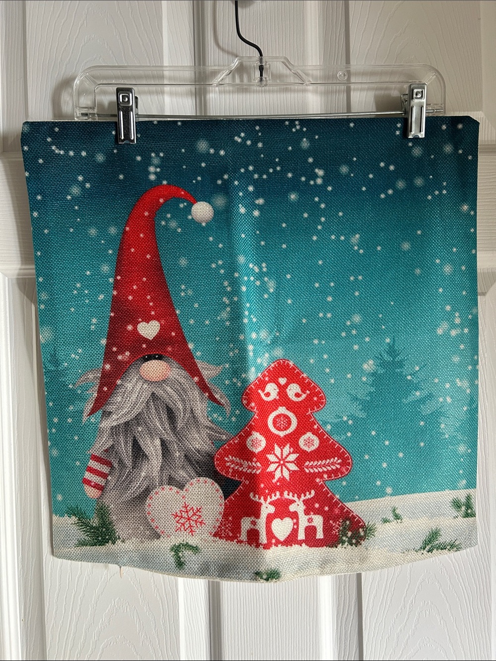 Holiday Gnome and Tree Decorative Pillow Cover